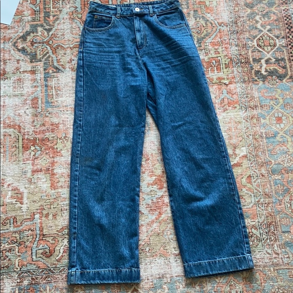 Collision High-Waisted Wide-Leg Jeans